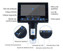 Microscópio eletrônico digital USB com tela LCD de 4,3”