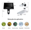 Microscópio eletrônico digital USB com tela LCD de 4,3”